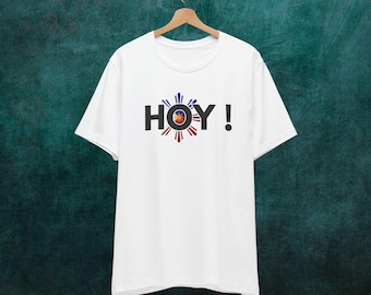 hoy Filipino shirt white crew neck short sleeve