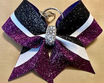 Glitzer Schleife Schlüsselanhänger oder Hairbow Tri-color