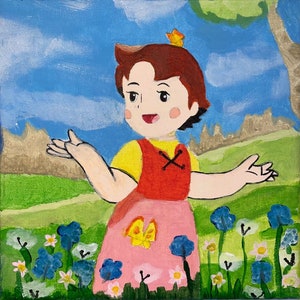 Dipinto personalizzabile del poster dei cartoni animati "Heidi"