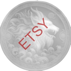 Viking coin for 3d laser engraving with height map | fiber laser depthmap | 3d engraving | High quality Lightburn BMP | EZcad CNC depthmap