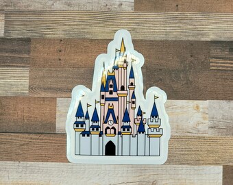 Vinyl Sticker | Cinderella Castle Sticker - 3" | Updated Paint | Waterproof Sticker | Disney | Magic Kingdom
