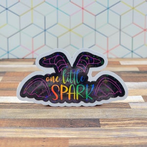 Vinyl Sticker | One Little Spark Sticker | Figment | Holographic | Waterproof Sticker | Disney Inspired | Epcot