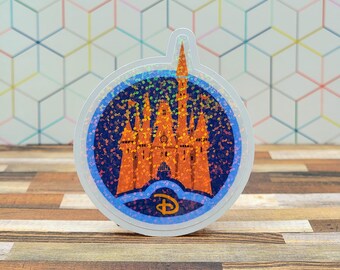 Vinyl Sticker | Castle Medallion Sticker | Holographic | Waterproof Sticker | Disney Inspired | Magic Kingdom