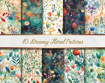 10 Dreamy Floral Seamless Patterns | 10 Dreamy Floral Patterns Seamless