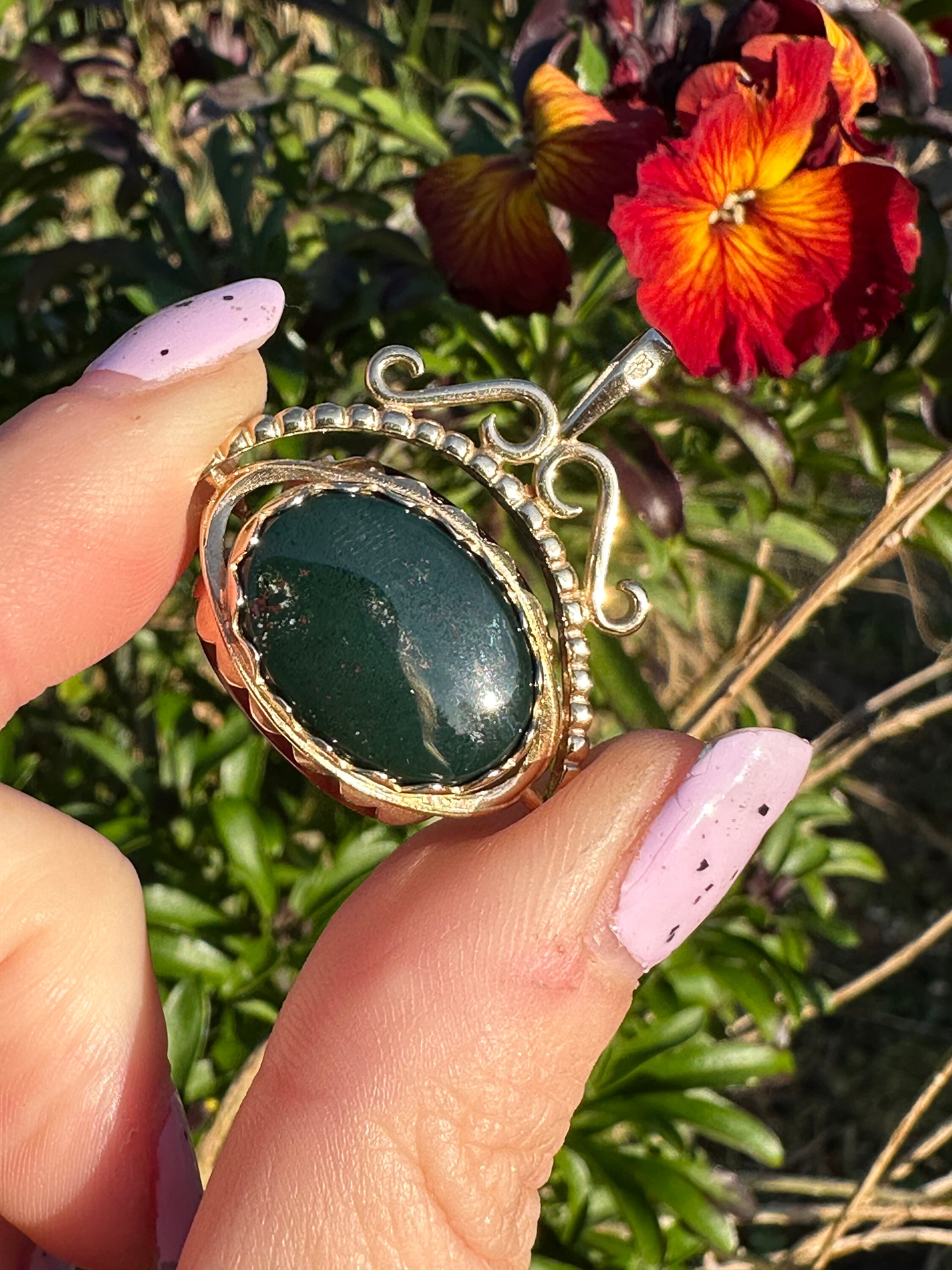 Vintage 9ct Gold Bloodstone, Carnelian and Onyx Spinner Fob