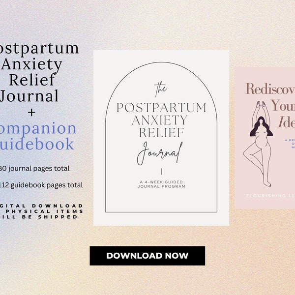 Postpartum Anxiety Relief Journal, Postpartum Journal, 4th trimester, Postpartum Essentials, Postpartum Guide, New Mom Gift, Postnatal