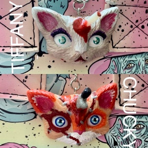 Horror Kitty Keychains