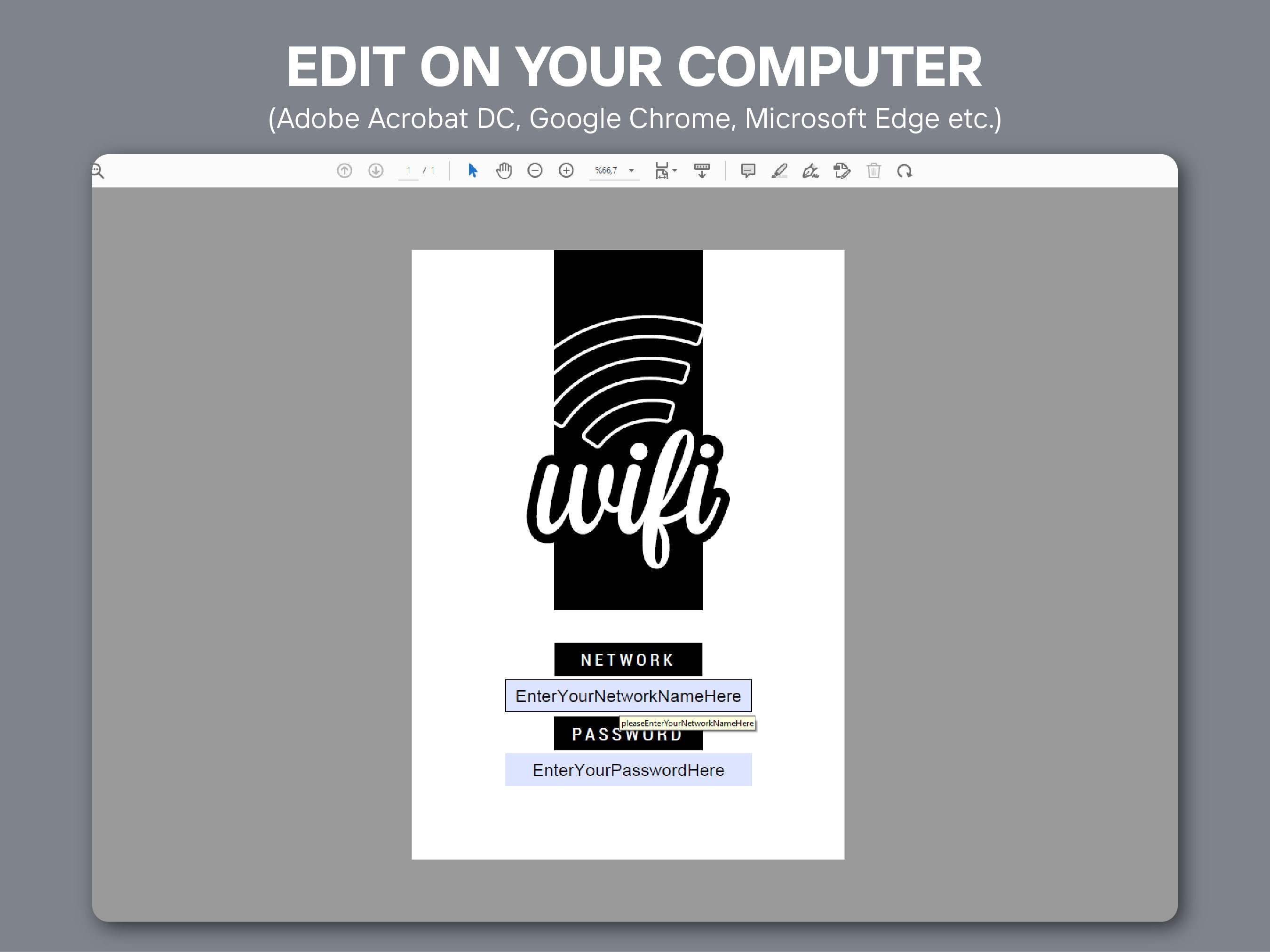 Printable Wifi Password Sign, Wifi Printable, Wifi Info Sheet, Airbnb ...