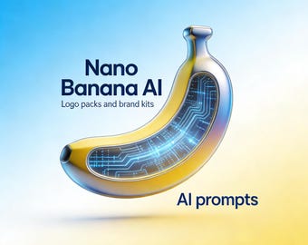 1250 Premium Nana Banana AI Prompts Logo Packs Brand Kits  for Google Gemini Nano Banana