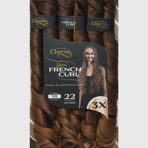 Cherish Synthetic Curly Wavy Hair Extension braid - Spiral French Curl 22 inches