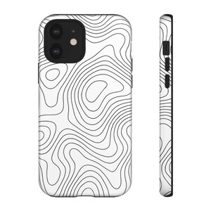 Funda topográfica blanca para iPhone (blanca)
