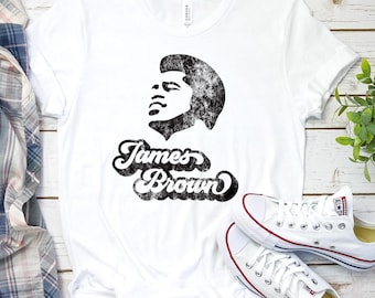 Camiseta de James Brown, camiseta de la leyenda de la música soul Motown, camiseta de icono de la música dance funky, camiseta de música disco de los años 70, camiseta de estilo vintage, camiseta de activismo