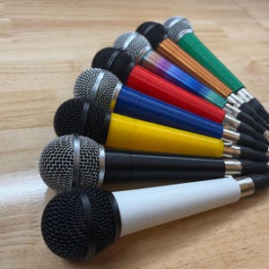 3D-Printed Microphone Prop, Fake Mic for Parties, Costumes, Karaoke, & Photo Booth, Toy Custom Colors Available