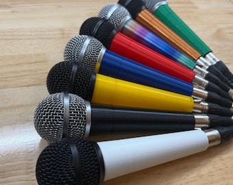 3D-Printed Microphone Prop, Fake Mic for Parties, Costumes, Karaoke, & Photo Booth, Toy Custom Colors Available