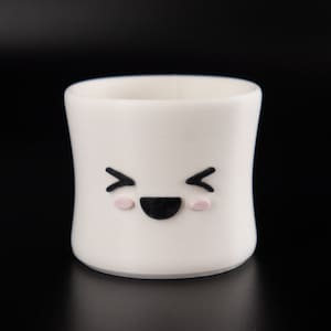 One - 3D Printed Marshmallow Planter - Small, Medium, Large, Eco Friendly, Happy Smile, Candy Pot, Cute Plant, Succulent bowl, Kawaii, Anime