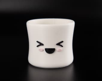 One - 3D Printed Marshmallow Planter - Small, Medium, Large, Eco Friendly, Happy Smile, Candy Pot, Cute Plant, Succulent bowl, Kawaii, Anime