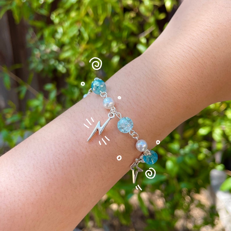 Gojo Satoru X Geto Suguru Inspired Beaded Chain Charm Bracelet Etsy UK