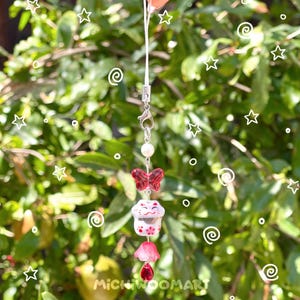 Kawaii Lucky Cat Keychains/Phone Charms (Hand-made)