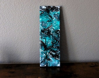 InkBLoT - Abstract Acrylic Fluid Art Painting - Original 4x12"