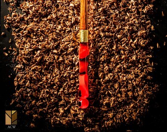 Handmade Wizarding Wand | Reclaimed Wood & Resin, House Colors