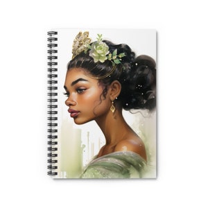 Tiana, Princess and the Frog inspired Spiral Notebook - Ruled Line