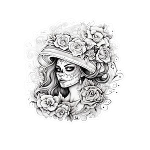 La Catrina Kiss-Cut Vinyl Decals
