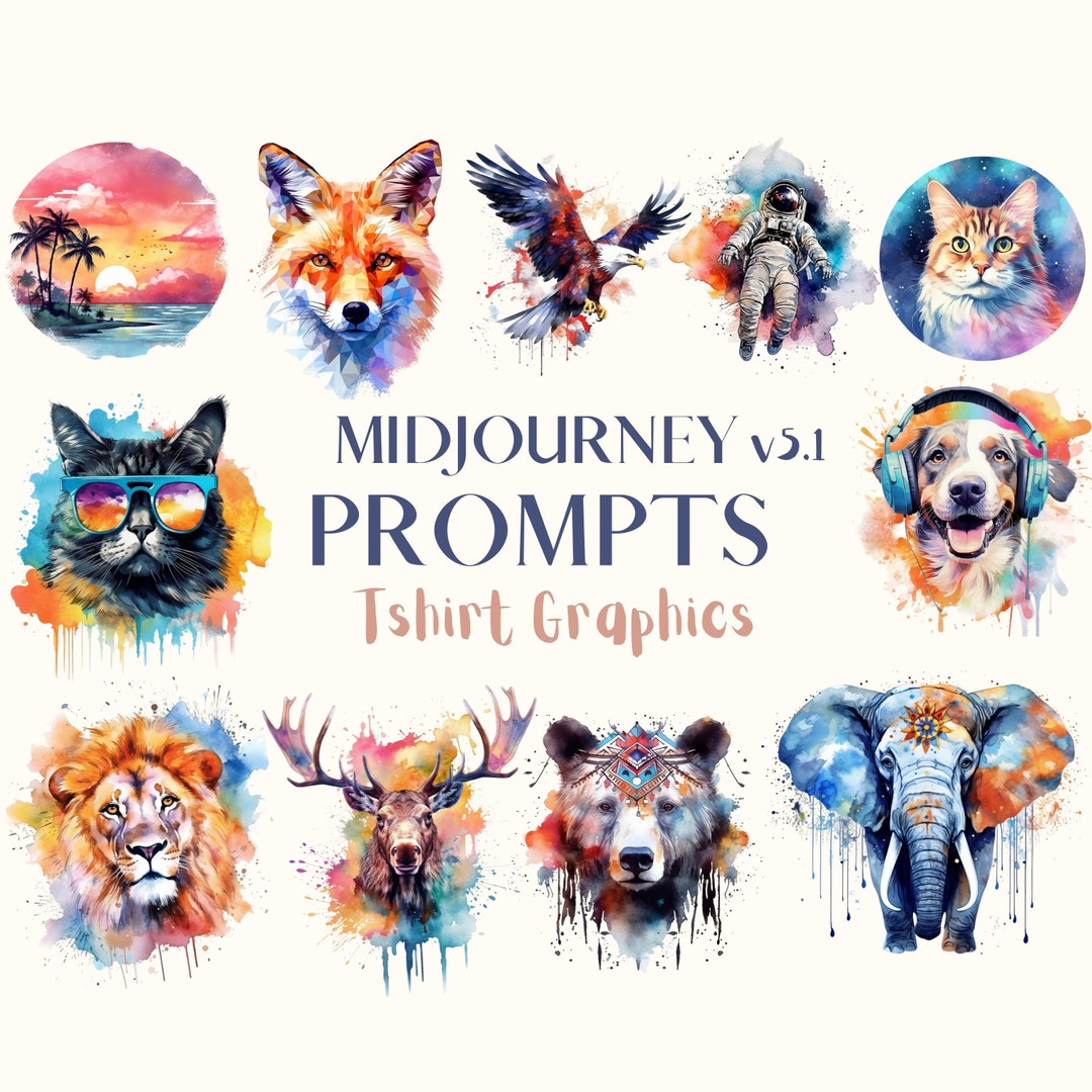 Midjourney Prompts Watercolor Graphic Clip Art Prompt Watercolor ...