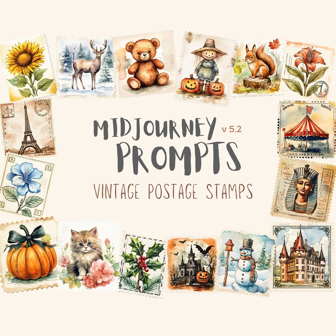Midjourney Prompts for Stamps Cliparts AI Vintage Arts Midjourney Prompts Postage Stamps Prompt ...