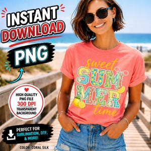 Sweet Summer Time PNG Lemon Patchwork Design, Gingham Coquette Shirt File DTF