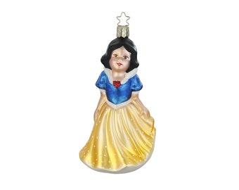 Blanche-Neige - Décoration de Noël en verre. Boule de Noël à collectionner. Décoration en verre soufflé. Décoration d'arbre de Noël. Fait main traditionnellement en Europe