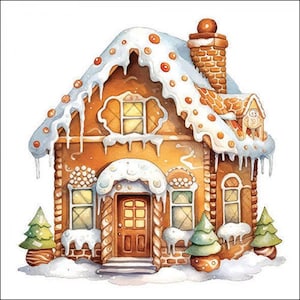 Weihnachten Papierservietten Lebkuchenhaus 20 Stück 33 x 33 cm. Servietten für: Esszimmer, Decoupage, Bastelgewebe, Collage, Sammelalbum. Hergestellt in Europa
