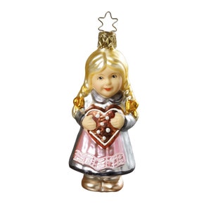 Glass Christmas Ornament - Gretel. Collectible Bauble. Blown glass ornament. Christmas Tree Decoration. Handmade traditionally in Europe
