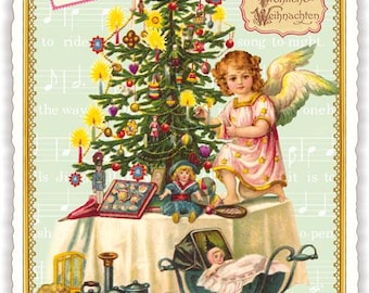 Edition Colibri 24 Cartes De Noël Nostalgiques Rétro Vintage - Lot De 24 Cartes Postales (4 Motifs X 6) Pour Un Noël Authentique En Français