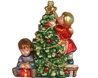 Glas Christbaumschmuck - Weihnachtsbaum. Sammler Kugel. Mundgeblasenes Glasornament. Christbaumschmuck. Handgefertigt in Europa
