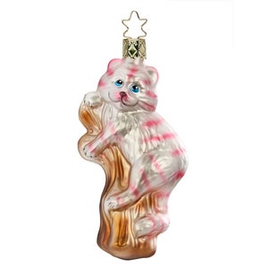 Glass Christmas Ornament - Cheshire Cat. Collectible Bauble. Blown glass ornament. Christmas Tree Decoration. Handmade in Europe