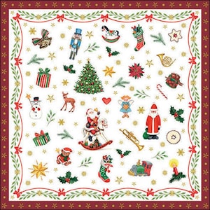 Tovaglioli di carta natalizi, decorazioni 20 pezzi 25 x 25 cm. Tovaglioli per: tavola, decoupage, veline, collage, scrapbooking. Prodotto in Europa.