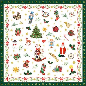 Tovaglioli di carta natalizi, decorazioni 20 pezzi 25 x 25 cm. Tovaglioli per: tavola, decoupage, veline, collage, scrapbooking. Prodotto in Europa.