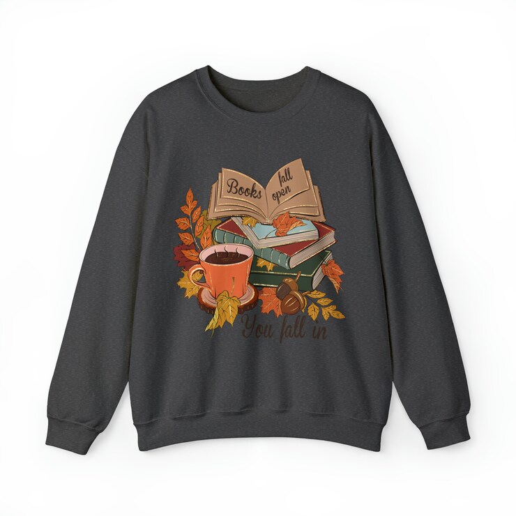 Books Fall Open Fall Sweatshirt, Fall Sweatshirts, Book Readers Shirts, Book Readers Sweatshirts, Reader Sweatshirt, Book Lover Gift,