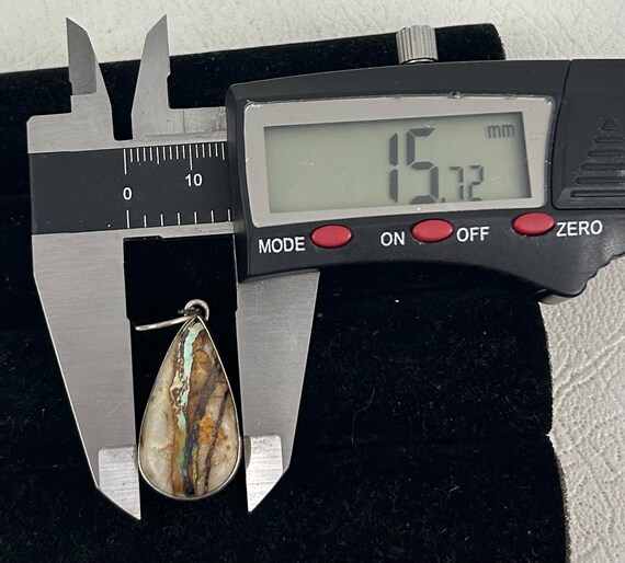 Native American Sterling Silver Opalized Wood Dan… - image 7