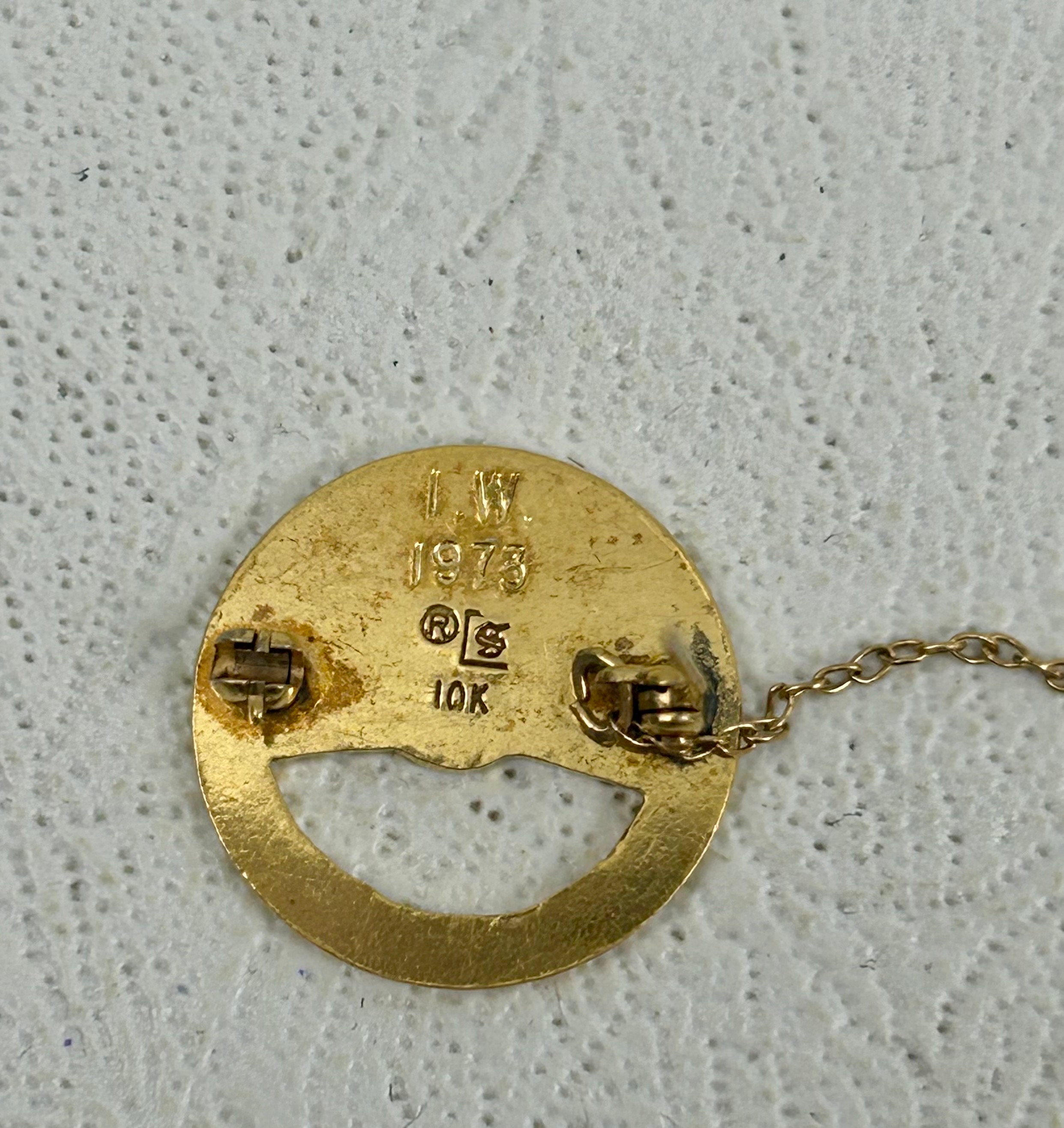 Vintage 10K Gold BFCL International Order of Rainbow Girls Two Part ...