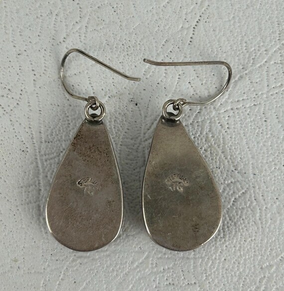 Native American Sterling Silver Opalized Wood Dan… - image 5