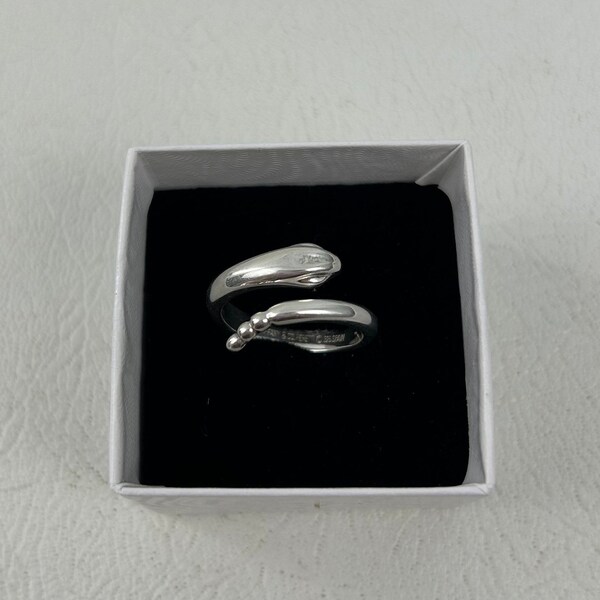 Authentic Tiffany & co peretti Sterling Silver .925 Spain Snake ring size 7.5