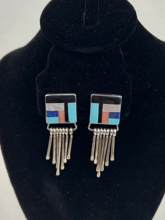 Vintage Sterling Silver .925 Native American Inlay