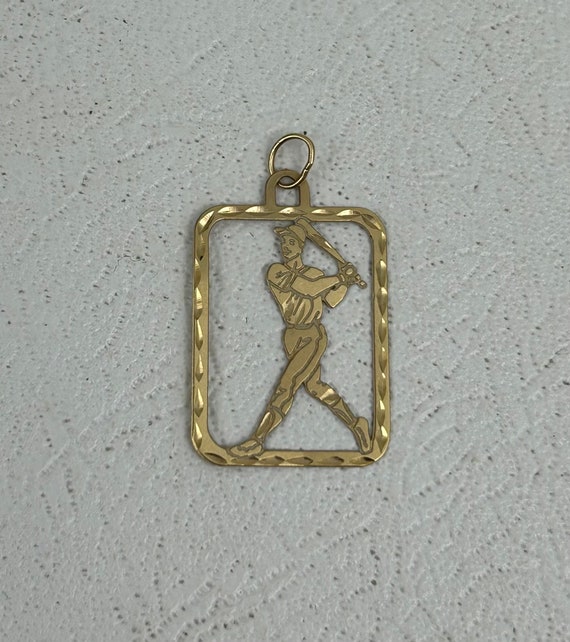 MLB Vintage Solid 14K Yellow Gold Major League Bas