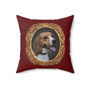 Custom Photo Upload Cushion - Personalised Photo Throw Cushion - Posh Pet Faux Suede Cushion