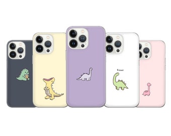 Dinosaur Handyhülle Niedliche Mini Dino Handyhülle passend für iPhone 15 Pro Max, 14 Plus, 13, 12, 11, XR, XS & Samsung S23, S22, A54, A53, Pixel 8, 7