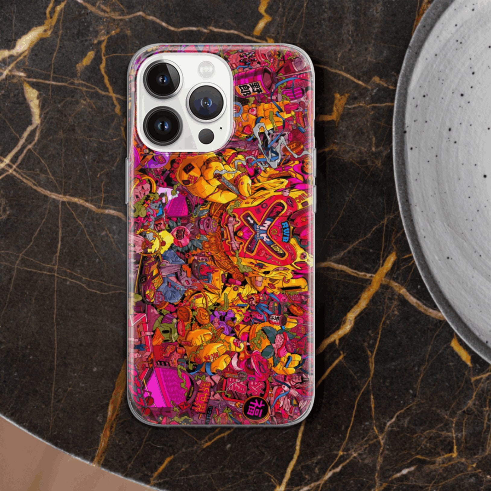Graffiti Phone Case Street Art Style Cover Fit for iPhone 15 Pro Max