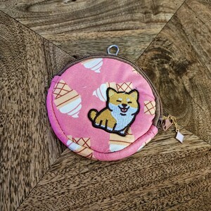 Shiba Inu Geldbörse, Doge Hundetasche, süßer kawaii Hund, Hundeliebhaber Geschenk, Hundetasche Etui, Reise-Clip auf Tasche, Wander-Clip auf Tasche, Festivaltasche