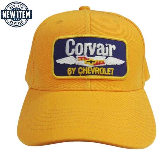 Chevrolet Corvair Color by Baseball Gold Cap on Bond Hat Patch Etsy Vintage New -