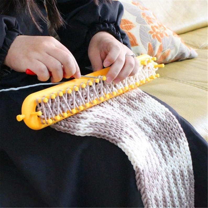 Kit Tissage Loom 3 Pièces Avec Pompons - Pour Écharpes, Bonnets, DIY, Débutants, Couleurs Aléatoires